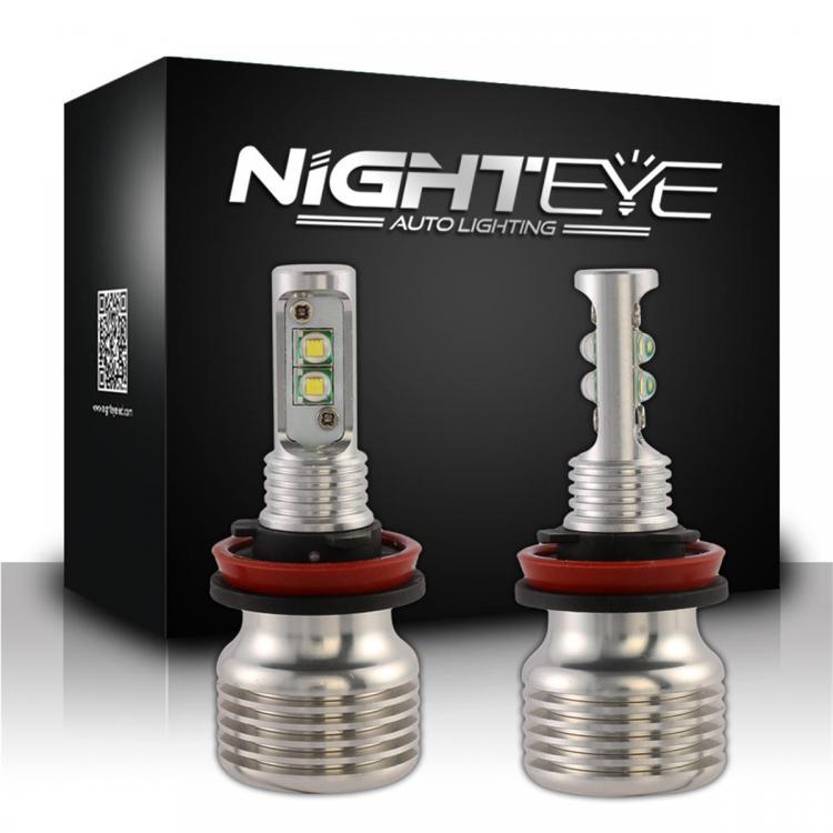coolbuy - מגוון של מוצרים חמים ברשת!  לרכב 2Pcs NIGHTEYE A349 F1 Car LED Headlight Bulb 50W 8000LM Fog Light 6500K Lamps 9005 9006 H4 H7 H11